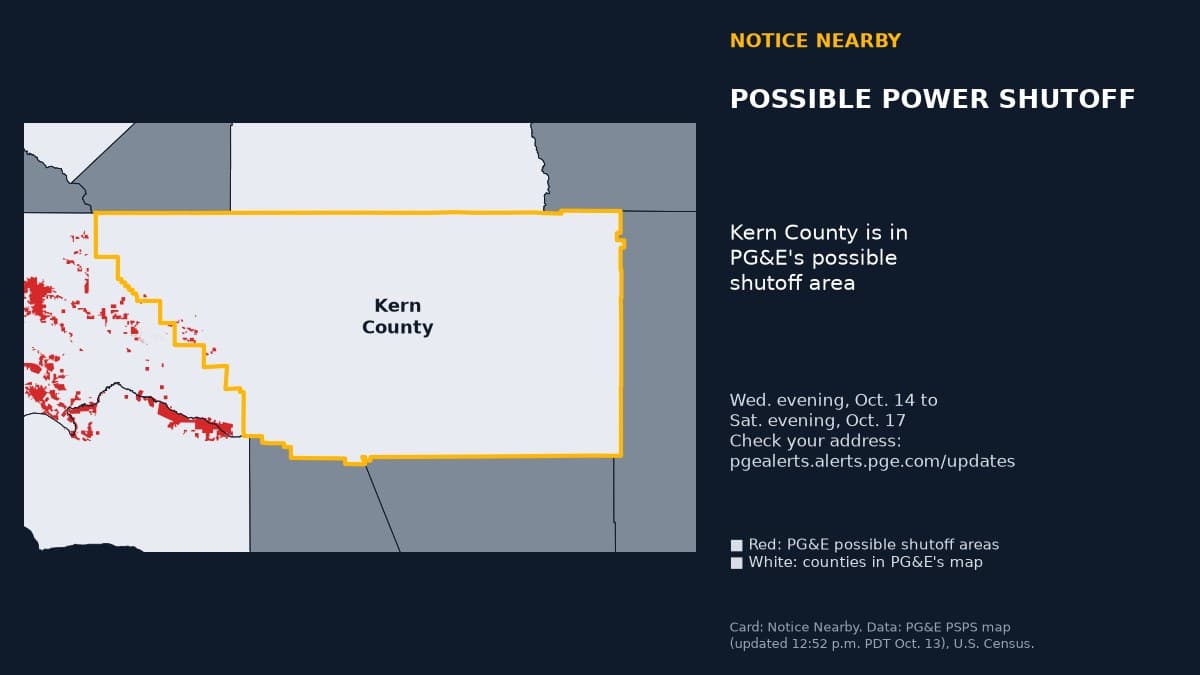 Notice Nearby: Kern County PG&E, Pacific Gas and Electric Company (PG&E