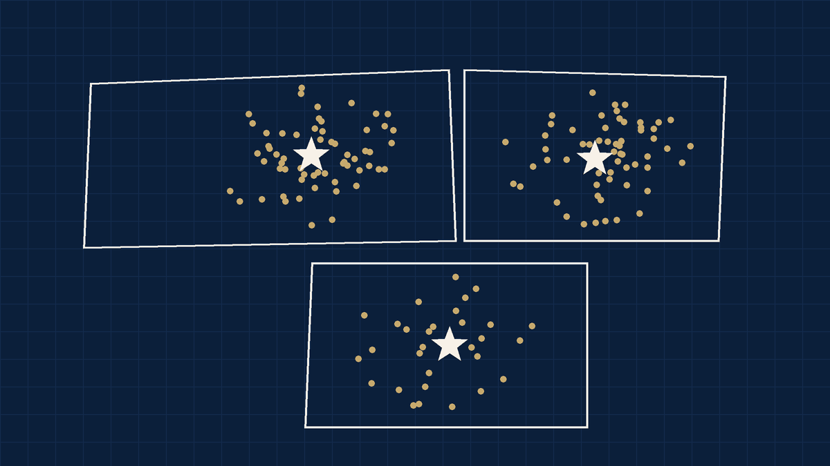 Navy and ivory map plates of the missile fields, three base stars and gold silo dots.