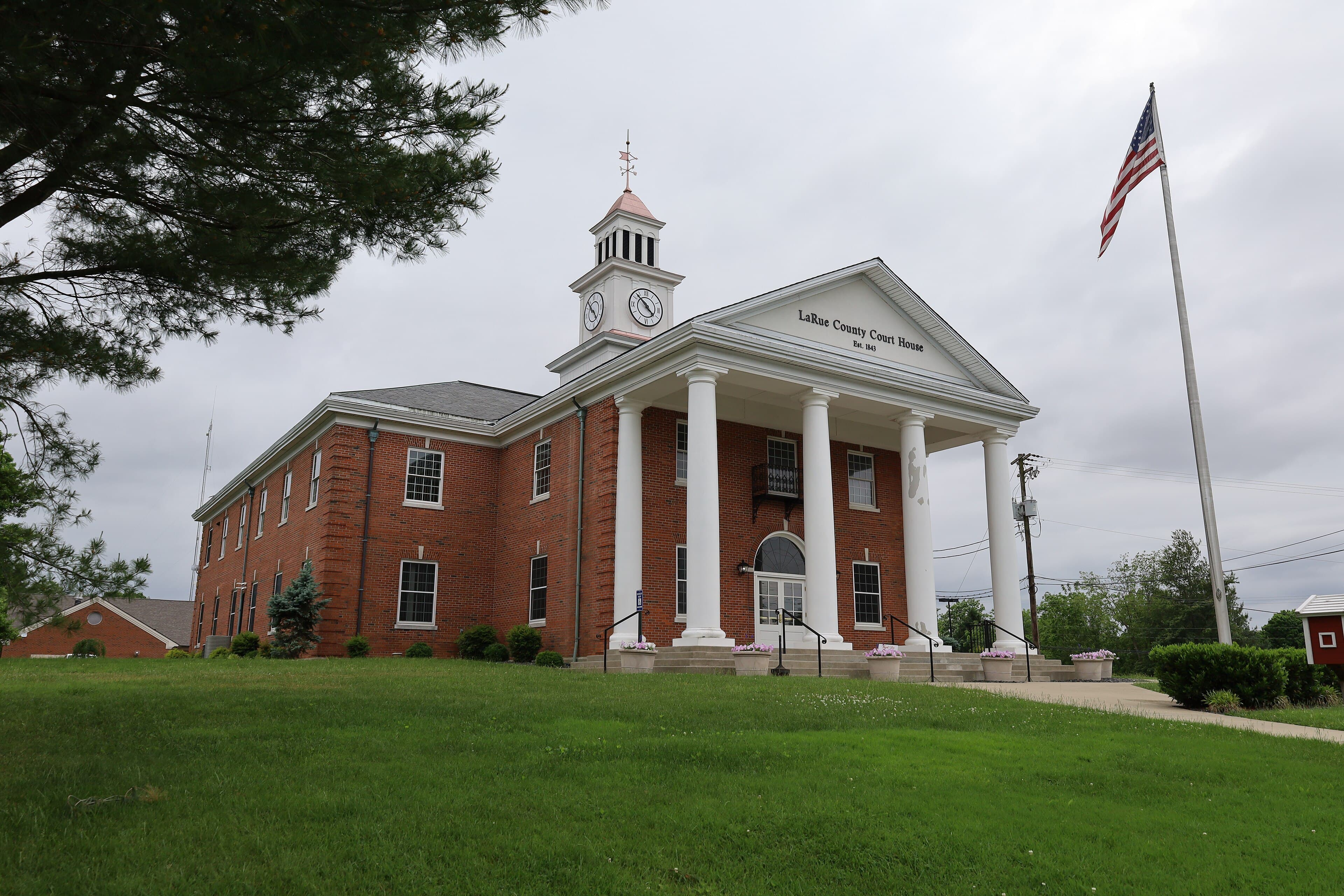 Notice Nearby: Larue County A library bookmark, Larue County library