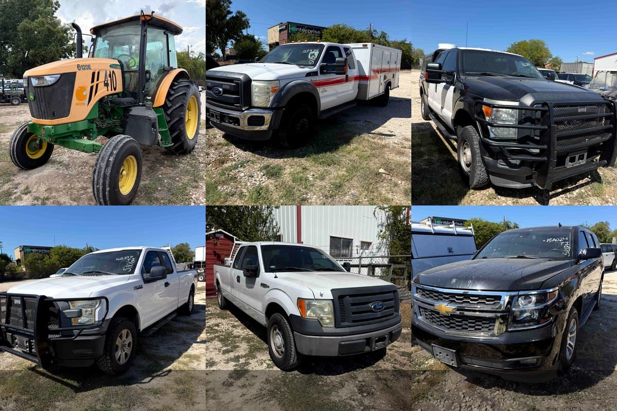 Collage of lots from City of Austin fleet trucks & Tahoes — Gaston 31536
