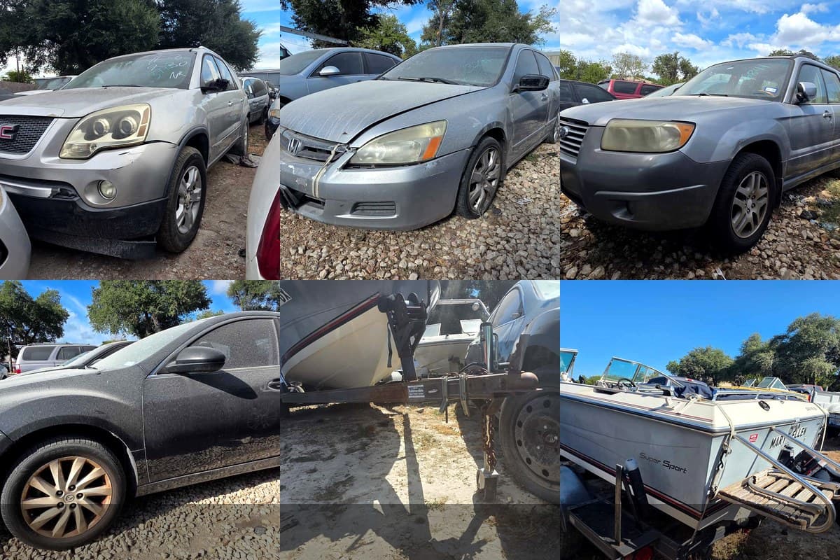 Collage of lots from Lakeside Towing & Austin PD vehicles — Gaston 31538