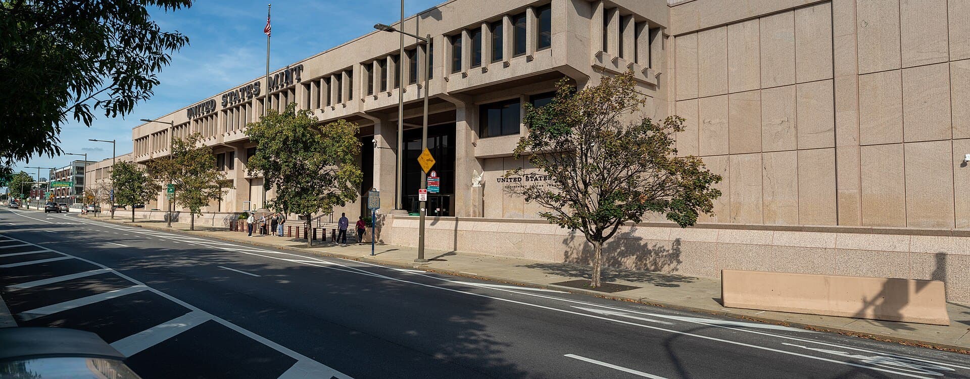 Exterior of the United States Mint in Philadelphia, August 2019