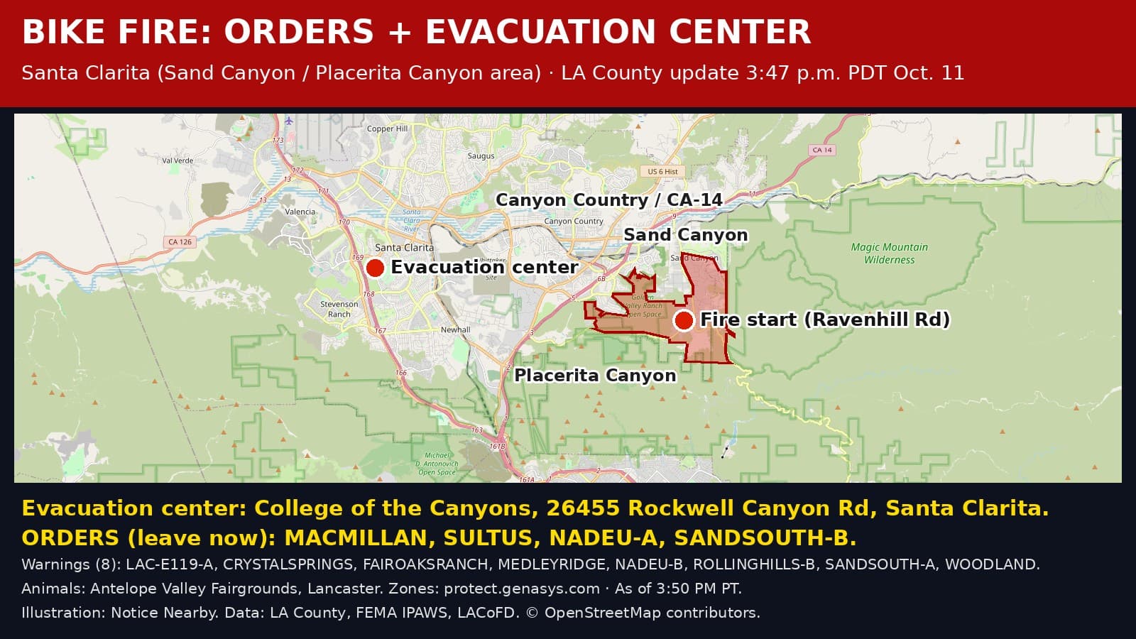 Notice Nearby: Los Angeles County Bike, LA County emergency page: Bike