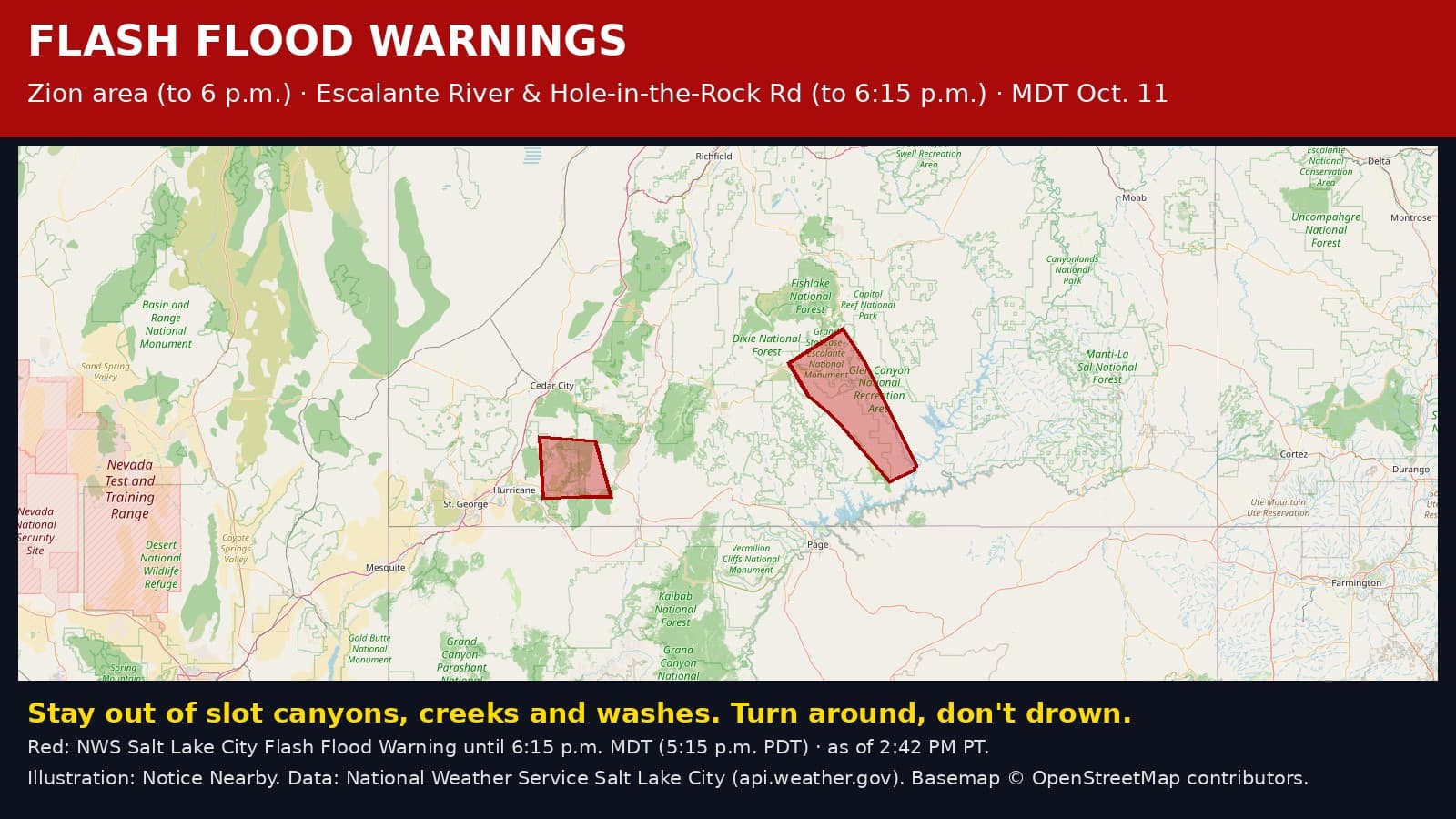 Notice Nearby: Kane County Flash Flood Warning, National Weather Service