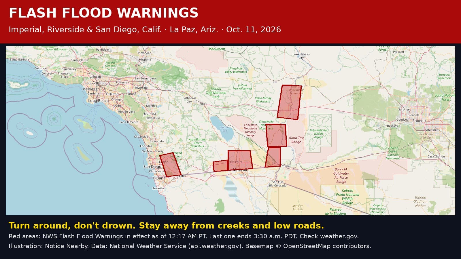Notice Nearby: San Diego County Ended, National Weather Service