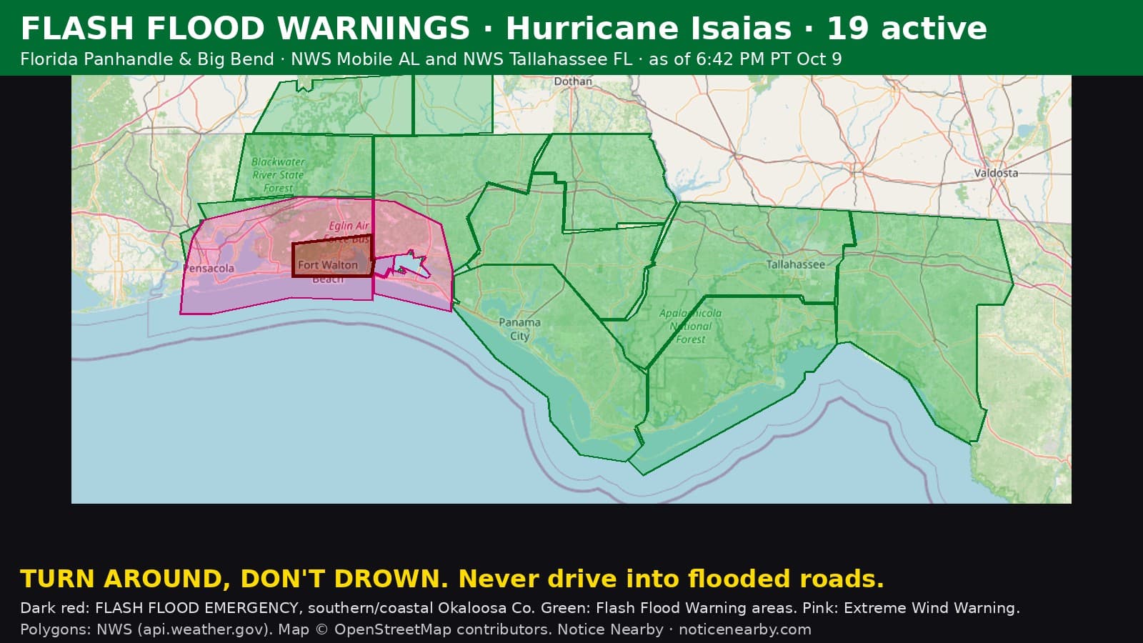 Notice Nearby: Escambia County Expired, National Weather Service