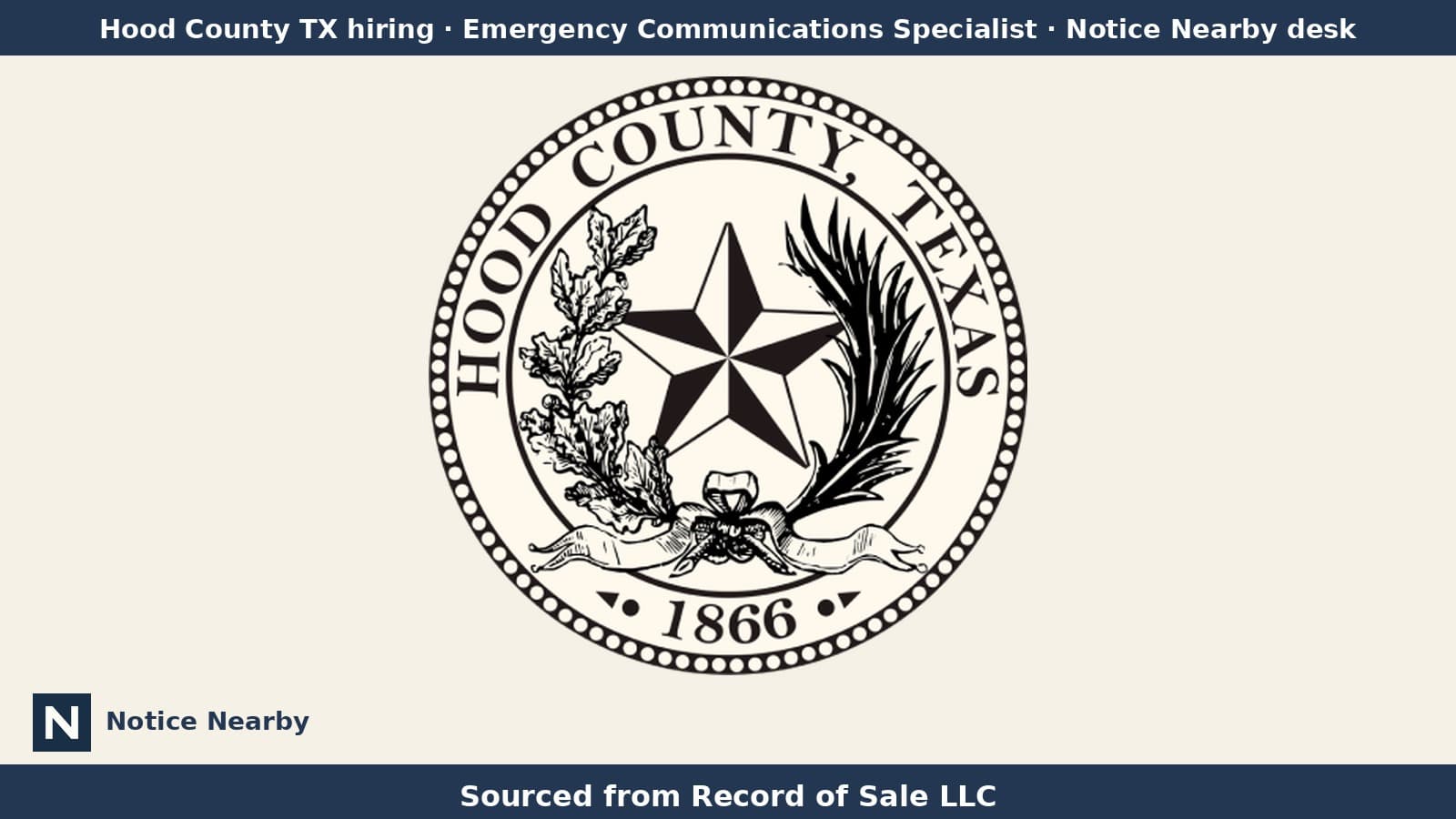 Notice Nearby: Hood County TX, Hood County, Texas — official jobs board