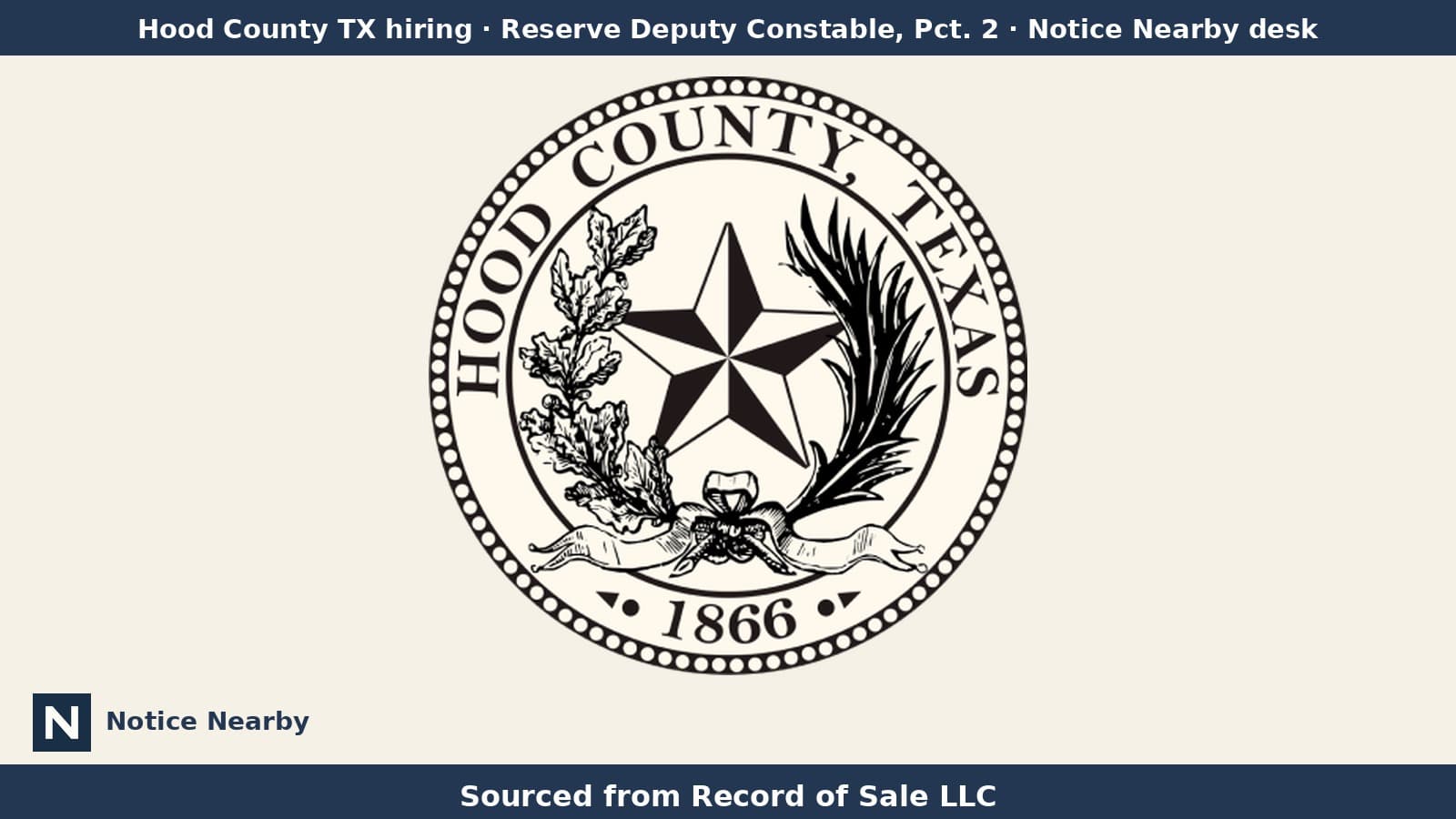 Notice Nearby: Hood County TX, Hood County, Texas — official jobs board