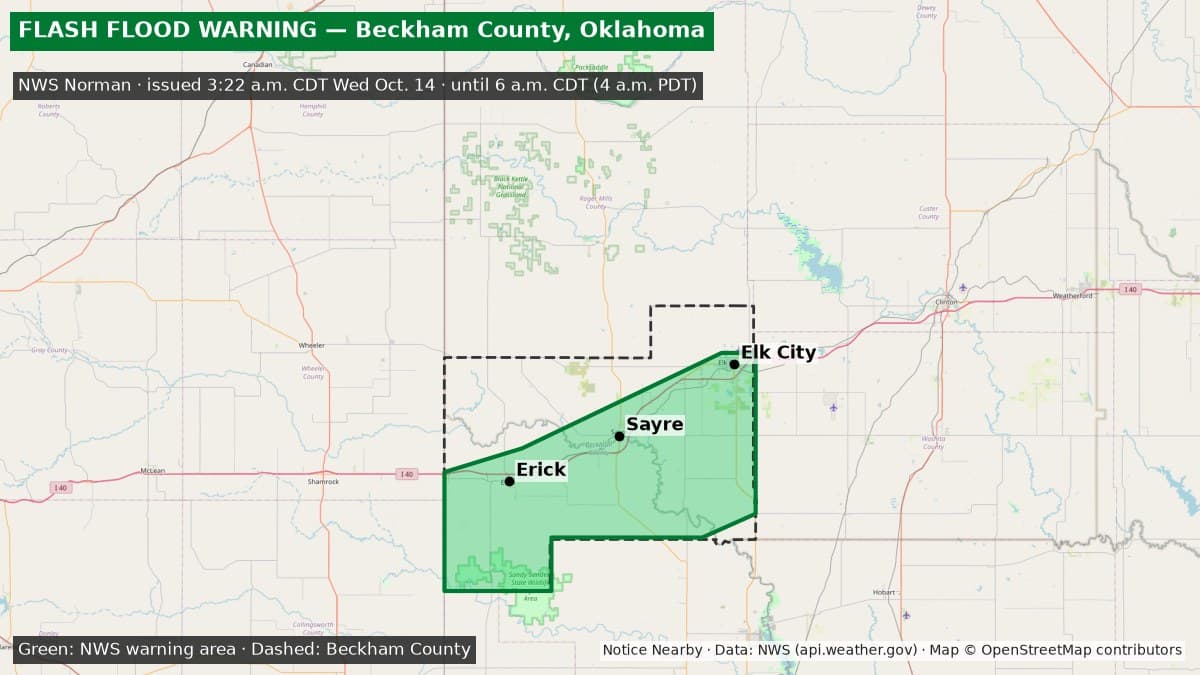 Notice Nearby: Beckham County Ended, National Weather Service