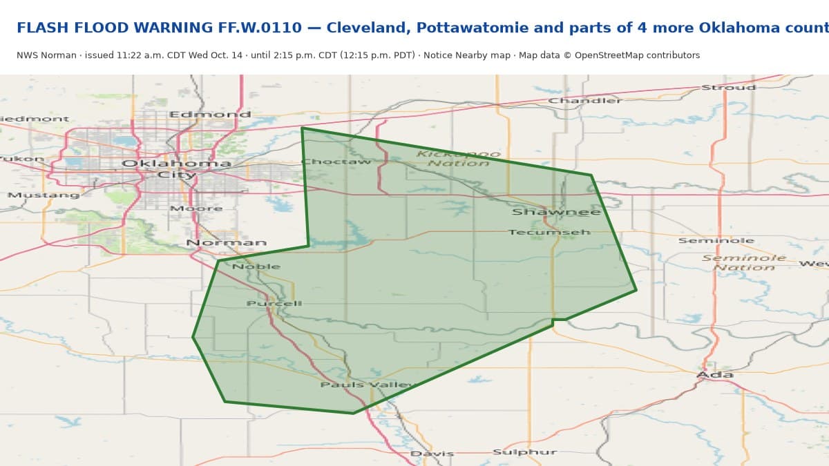 Notice Nearby: Pottawatomie County Flash Flood, National Weather Service