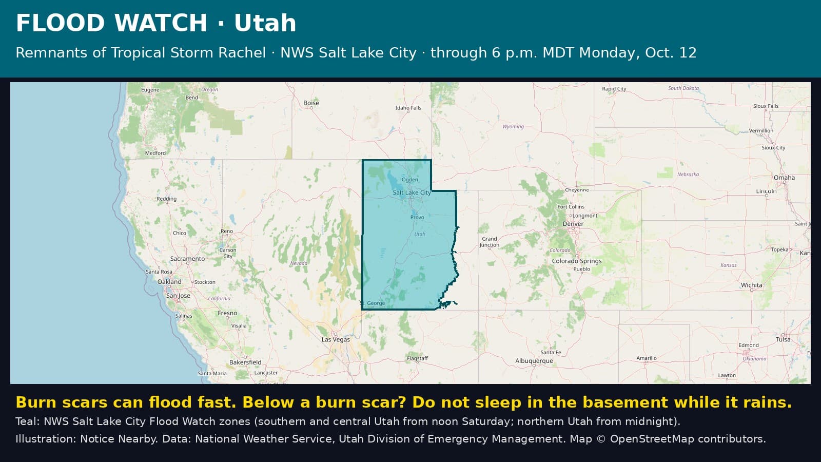 Notice Nearby: Box Elder County Flood Watch, National Weather Service