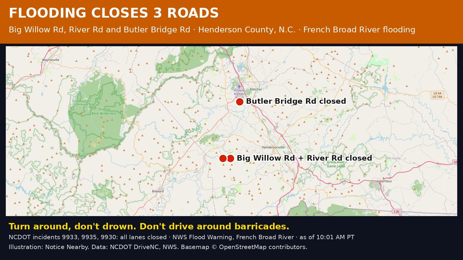 Notice Nearby: Henderson County Flooding, National Weather Service
