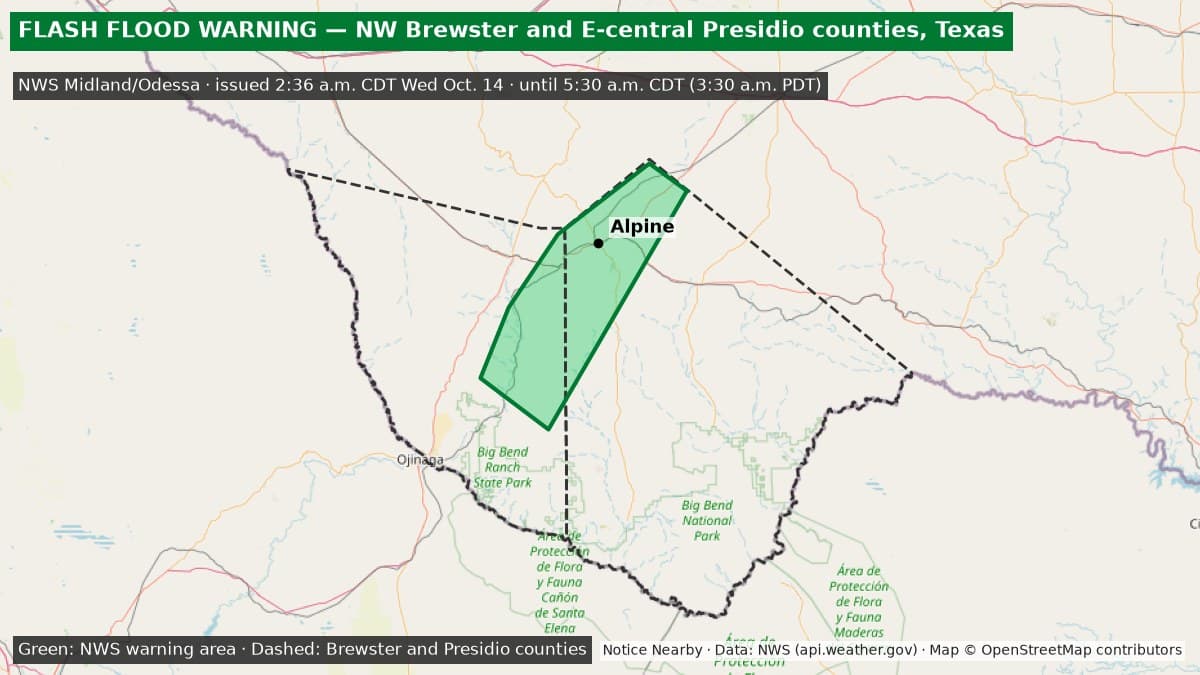 Notice Nearby: Presidio County Ended, National Weather Service