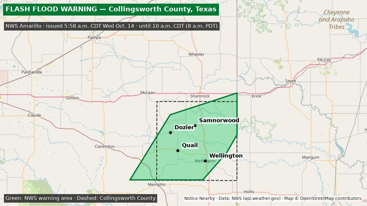 Notice Nearby: Collingsworth County Ended, National Weather Service