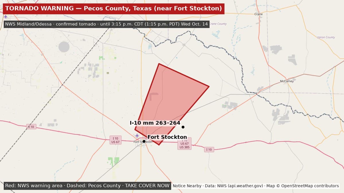 Notice Nearby: Pecos County Ended, National Weather Service