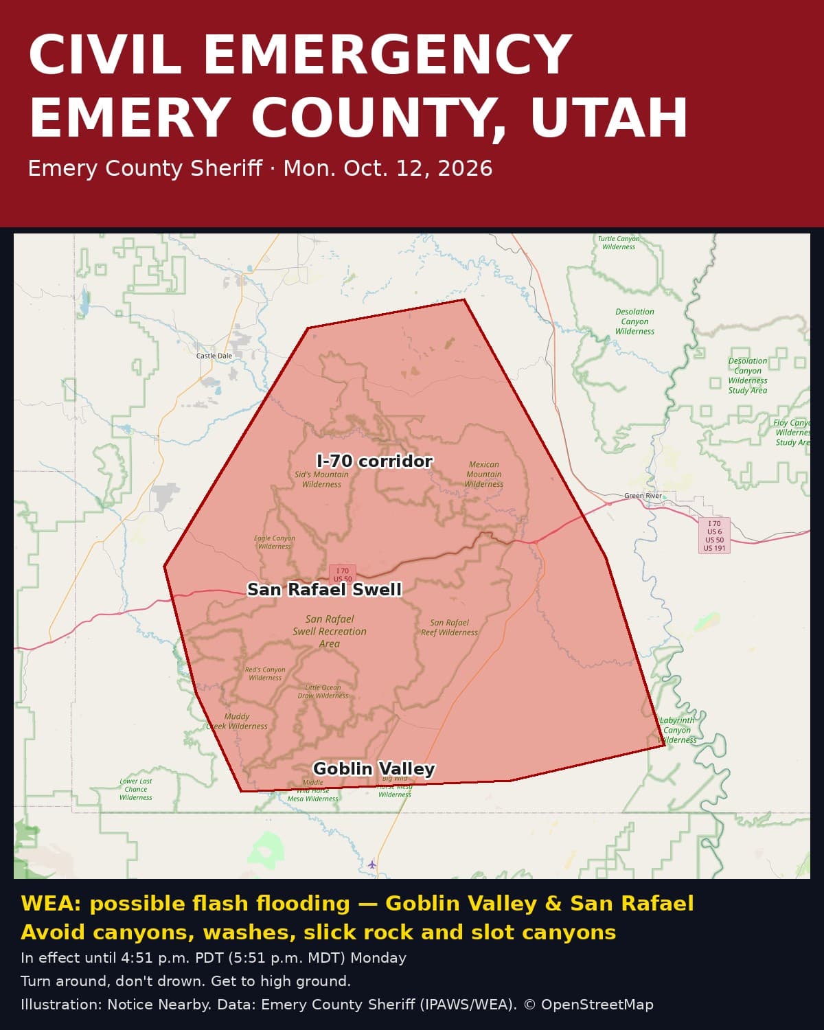 Notice Nearby: Emery County Civil, Emery County Sheriff's Office
