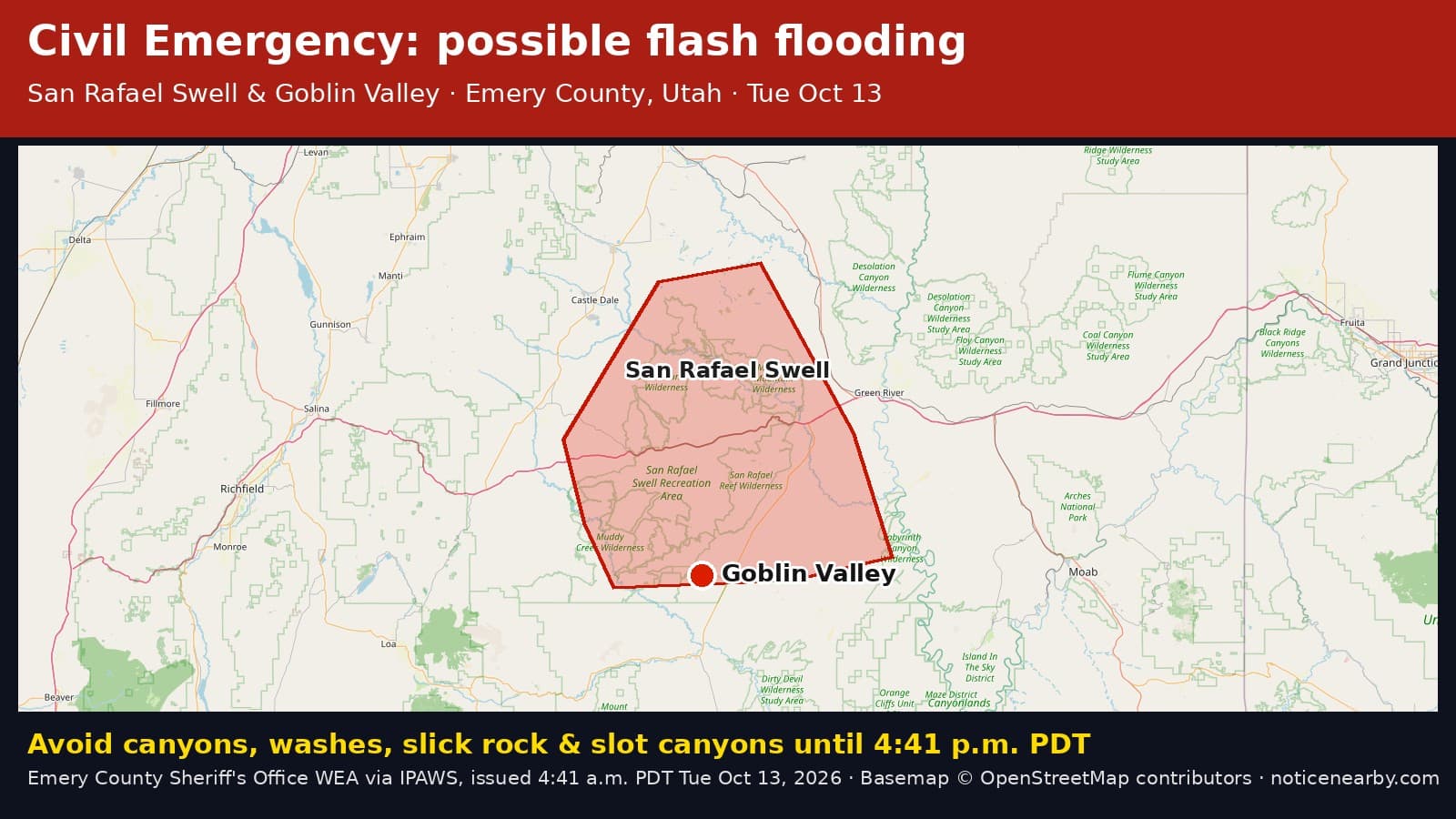 Notice Nearby: Emery County Civil, Emery County Sheriff's Office