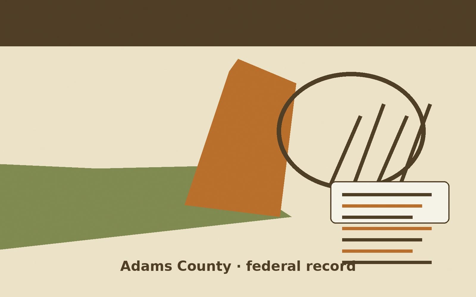Public notice. Adams County, Washington, has a federal award on the public books. On August 31, 2026, the Department of Agriculture recorded a project grant of $1,950,000. The offi