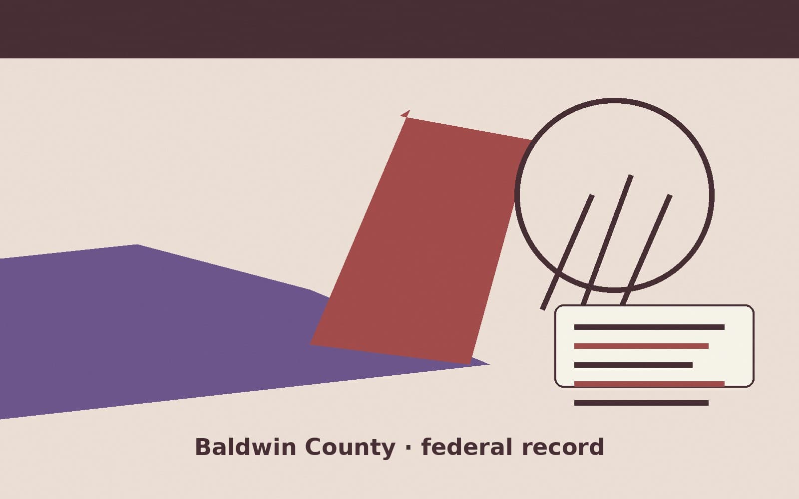 Public notice. Baldwin County, Alabama, has a federal award on the public books. On September 25, 2026, the Department of the Interior recorded a delivery order of $943,040.49. The