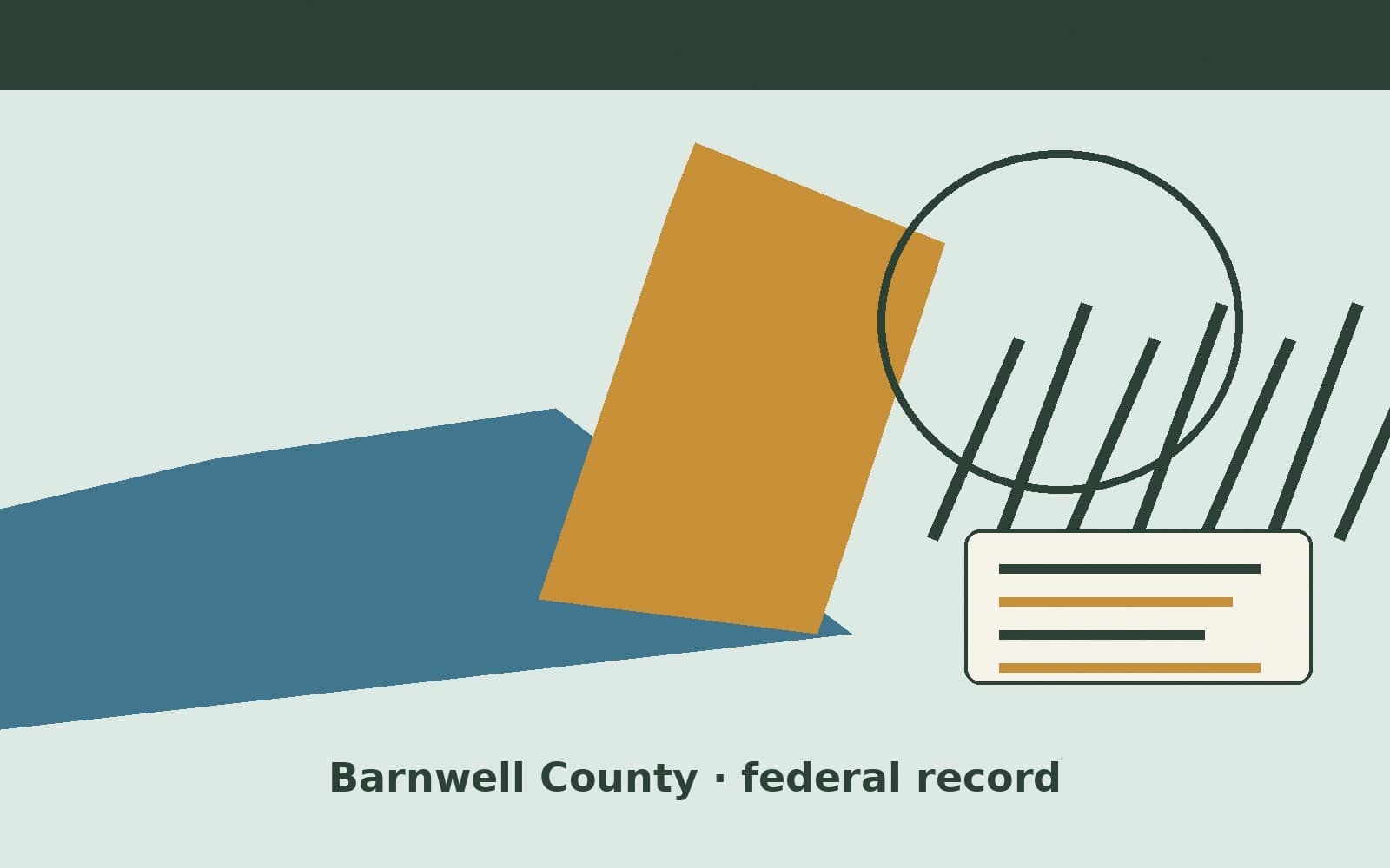Public notice. Barnwell County, South Carolina, has a federal award on the public books. On September 17, 2026, the Department of Commerce recorded a purchase order of $38,486.40.