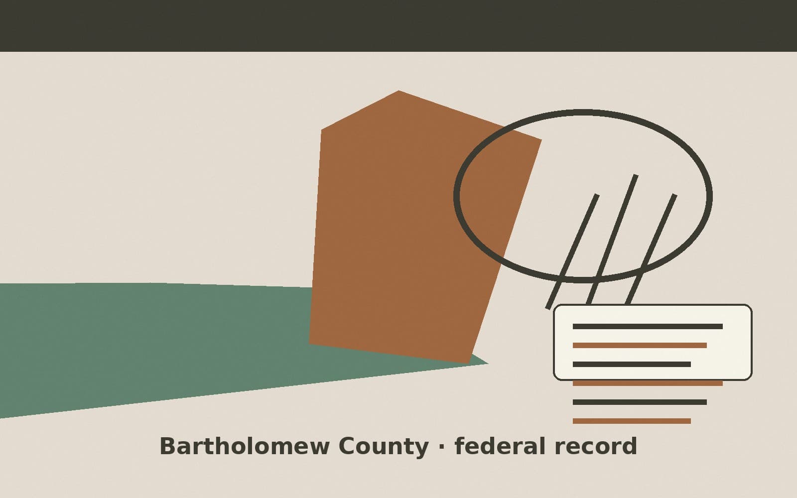 Public notice. Bartholomew County, Indiana, has a federal award on the public books. On September 23, 2026, the Department of Transportation recorded a formula grant of $82,398.54.