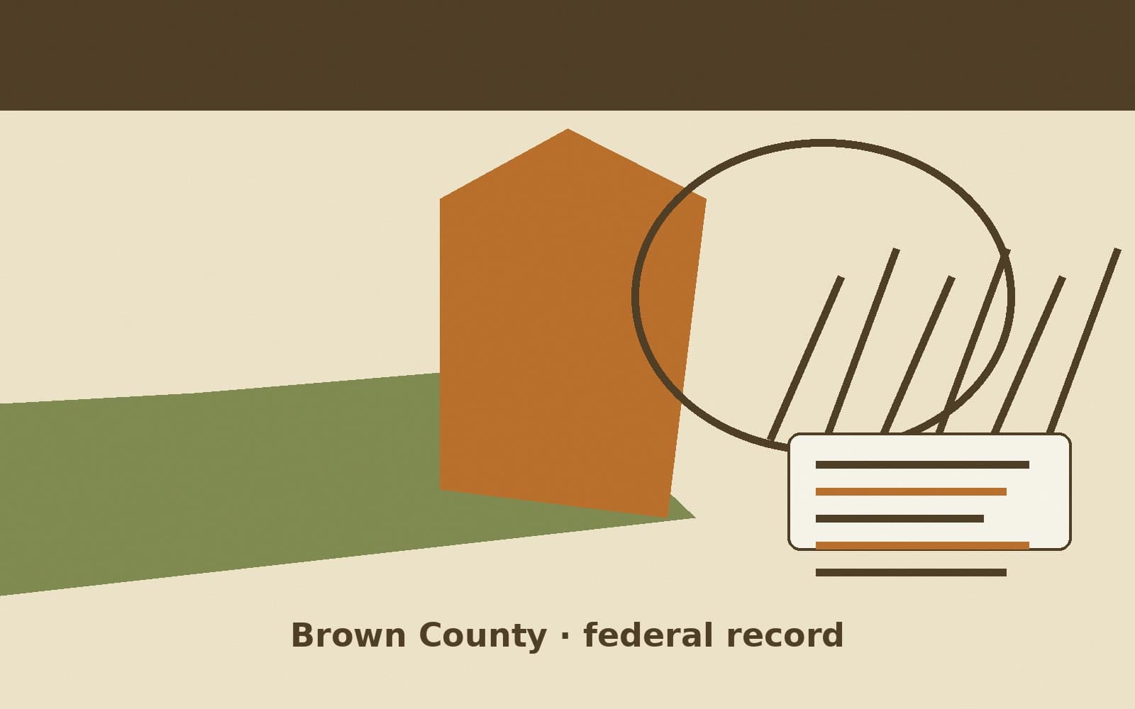 Public notice. Brown County, Illinois, has a federal award on the public books. On September 14, 2026, the Department of Transportation recorded a formula grant of $58,170.63. The