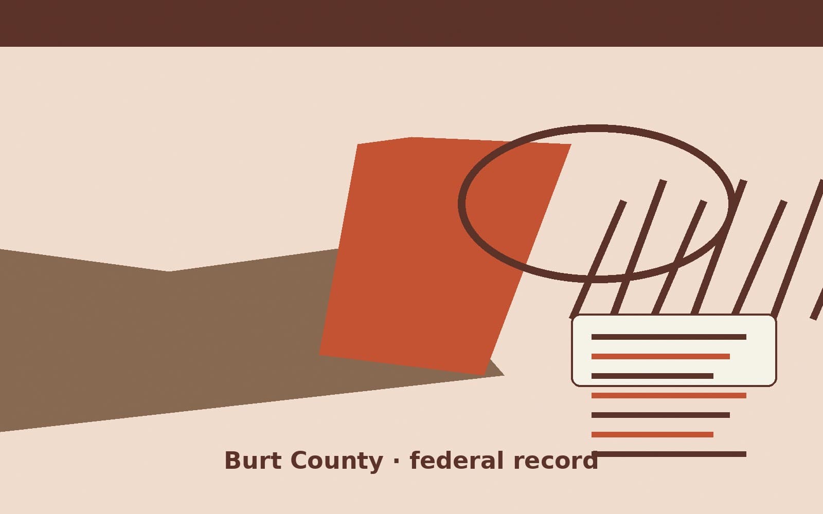 Public notice. Burt County, Nebraska, has a federal award on the public books. On August 28, 2026, the Department of the Interior recorded a purchase order of $8,300. The office on
