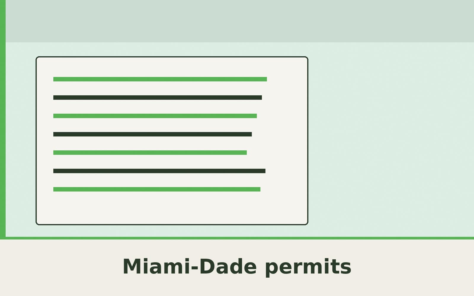 Public notice. Miami-Dade County's building-permit map lists 905 permits with an issued date from September 27, 2026, through October 3, 2026. The newest issued date in that set is