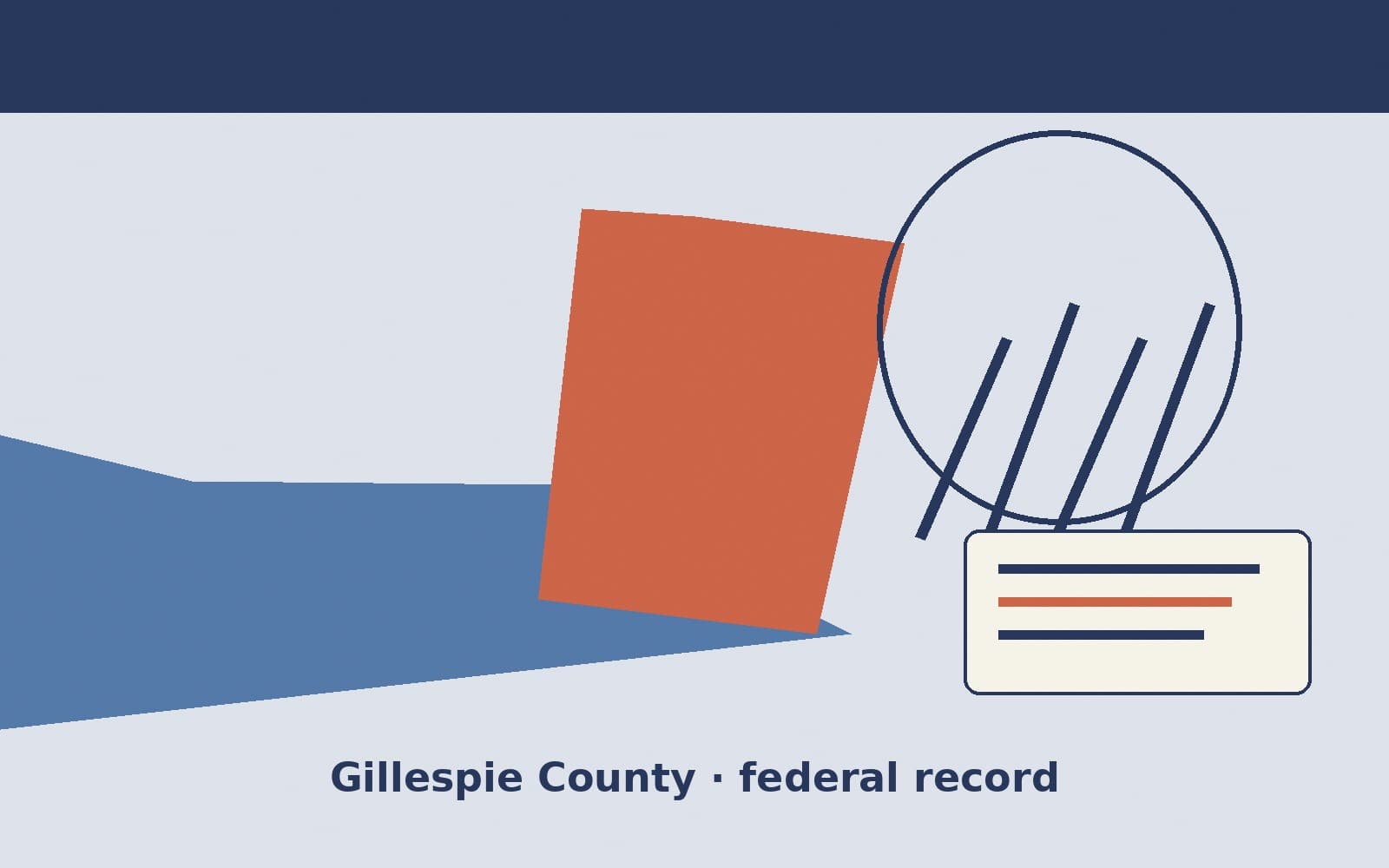Public notice. Gillespie County, Texas, has a federal award on the public books. On September 28, 2026, the General Services Administration recorded a delivery order of $14,706. Th