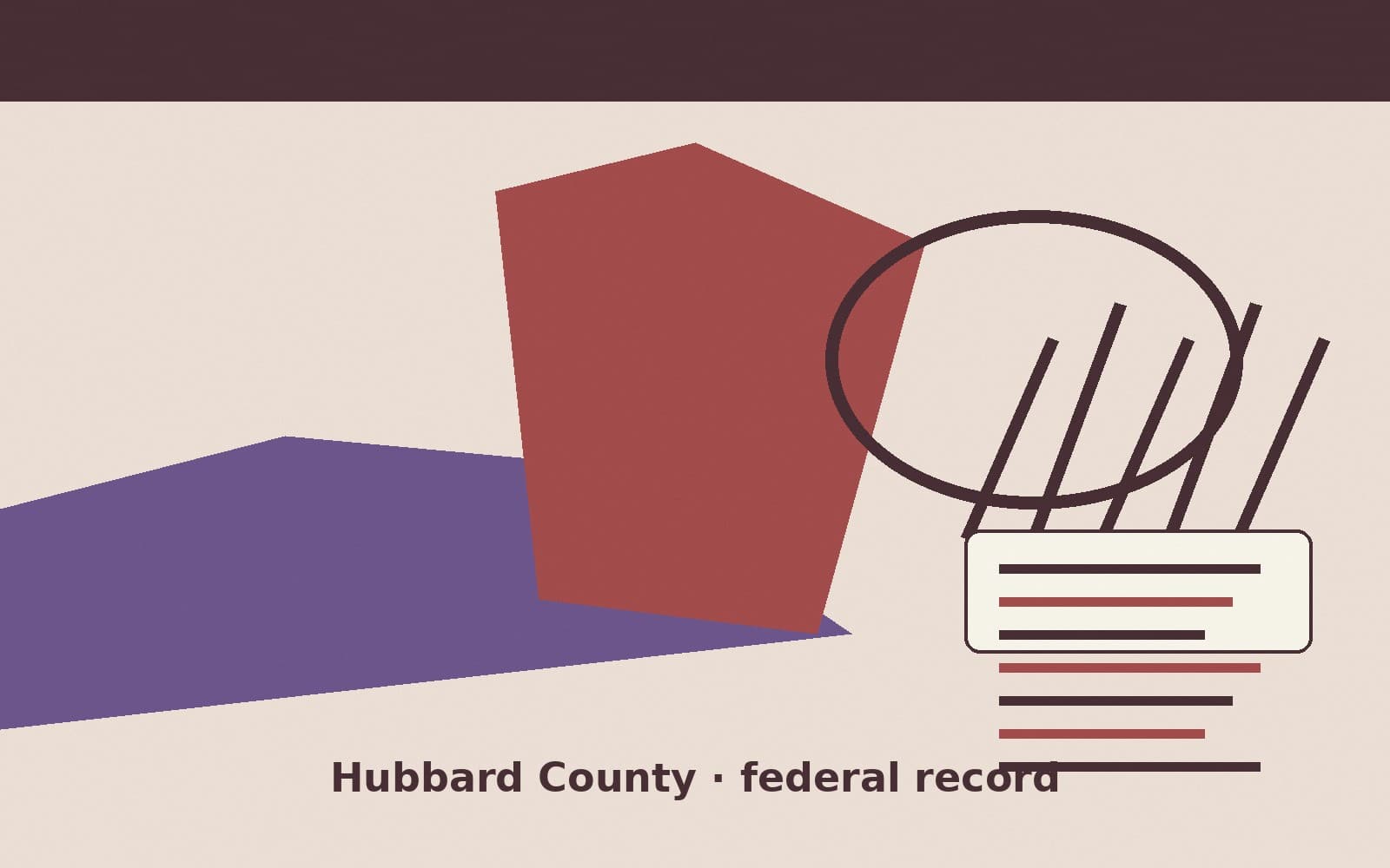 Public notice. Hubbard County, Minnesota, has a federal award on the public books. On September 14, 2026, the Department of the Interior recorded a delivery order of $130,412.50. T