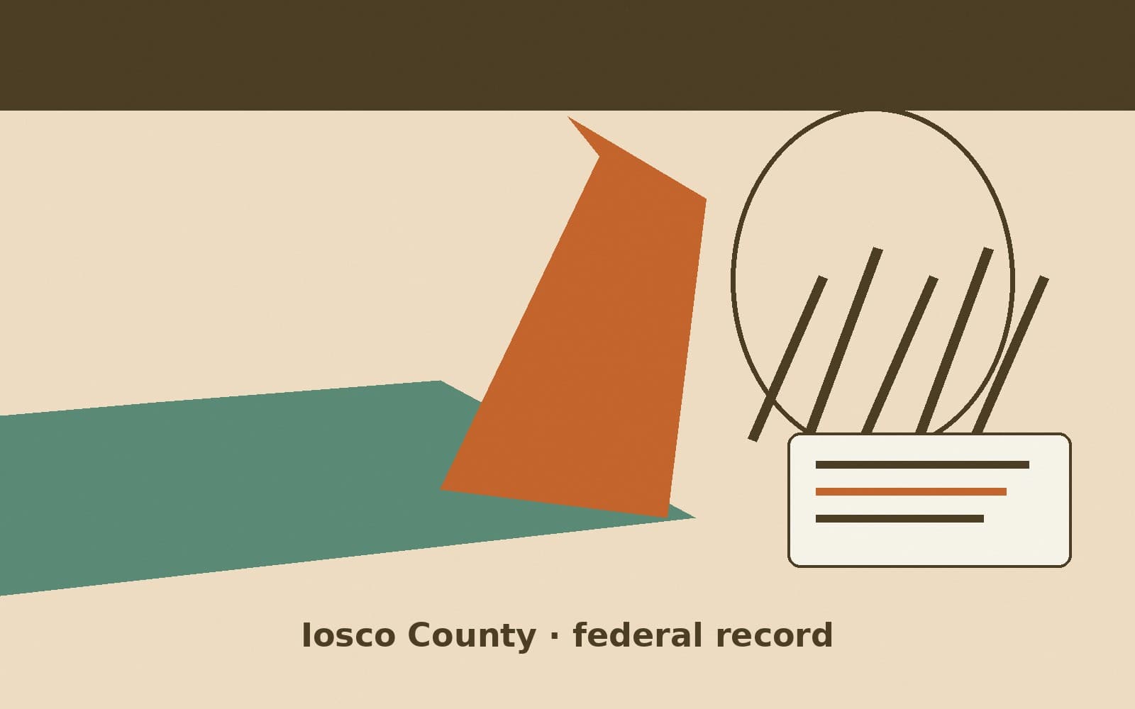 Public notice. Iosco County, Michigan, has a federal award on the public books. On September 28, 2026, the Department of Justice recorded a purchase order of $1,308.60. The office
