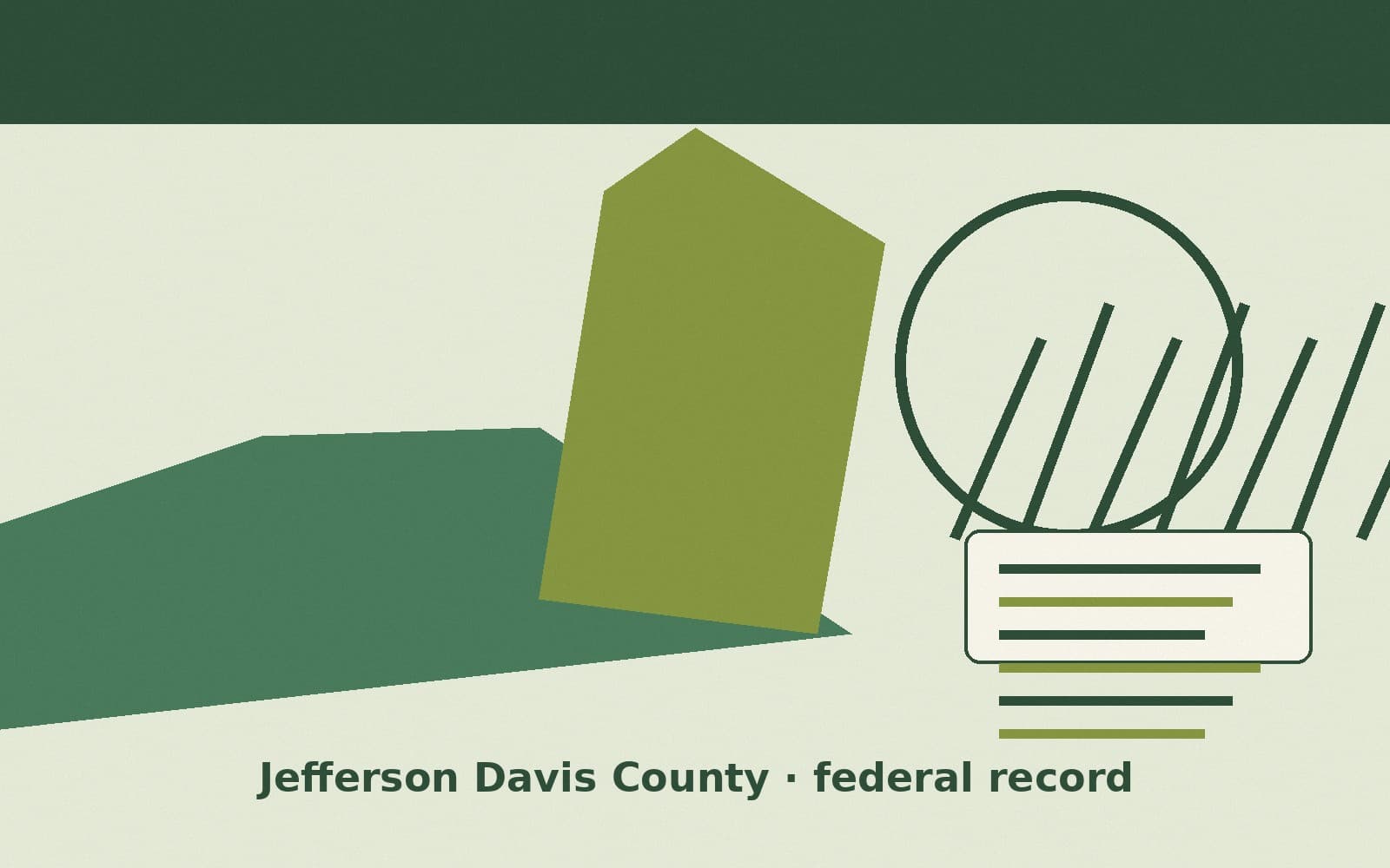 Public notice. Jefferson Davis County, Mississippi, has a federal award on the public books. On August 25, 2026, the Department of Agriculture recorded a project grant of $45,000.