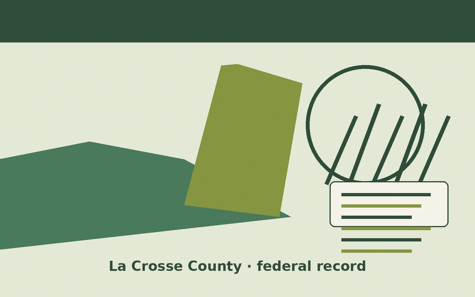Public notice. La Crosse County, Wisconsin, has a federal award on the public books. On September 29, 2026, the Department of Health and Human Services recorded a definitive contra
