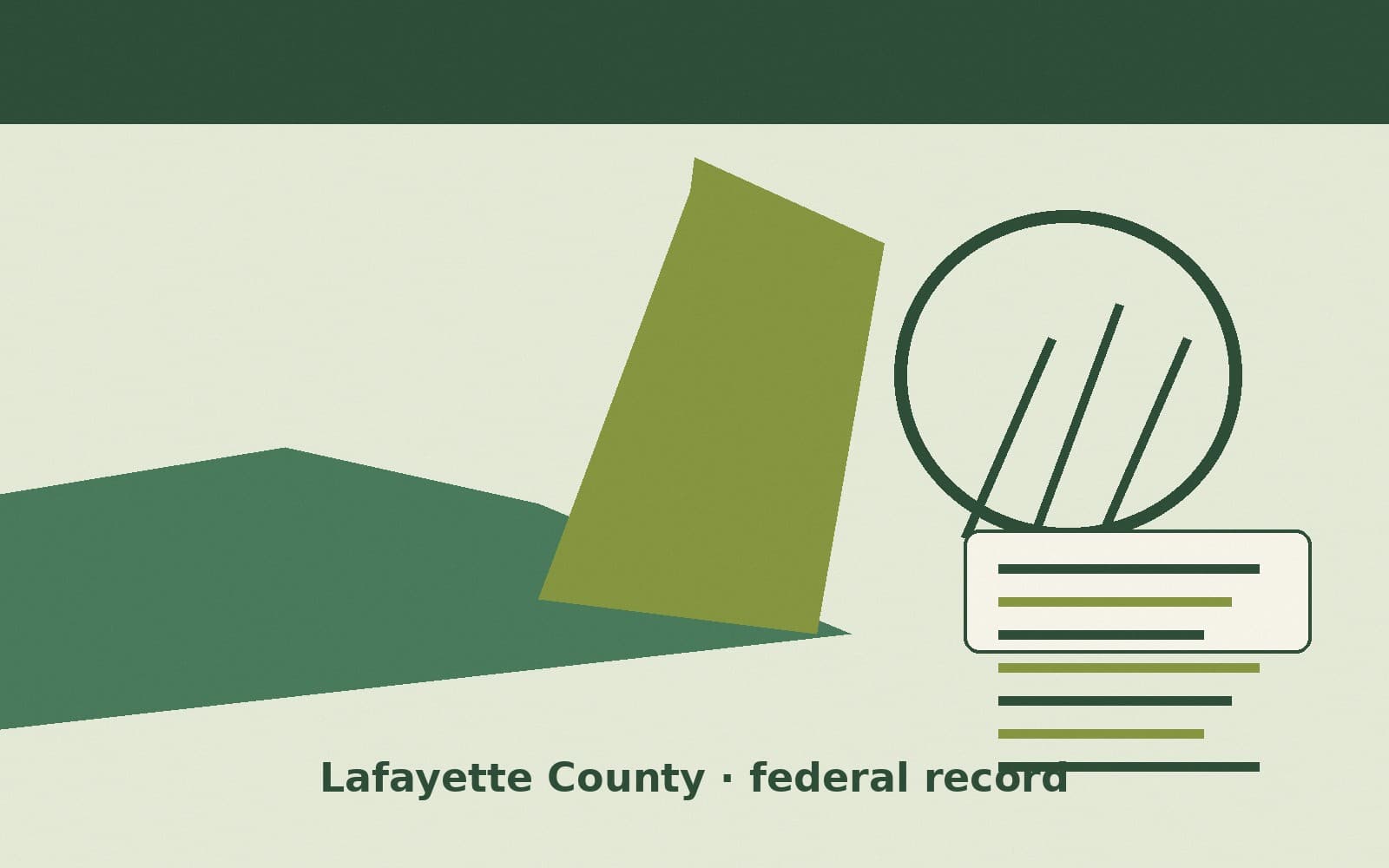 Public notice. Lafayette County, Mississippi, has a federal award on the public books. On September 30, 2026, the Department of Agriculture recorded a purchase order of $48,865. Th