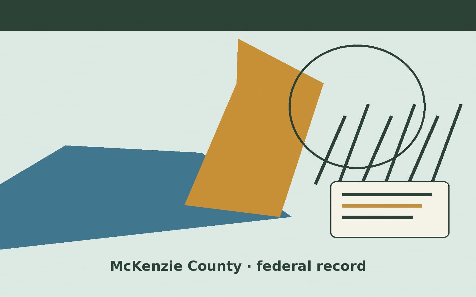 Public notice. McKenzie County, North Dakota, has a federal award on the public books. On September 30, 2026, the Department of Agriculture recorded a purchase order of $22,500. Th