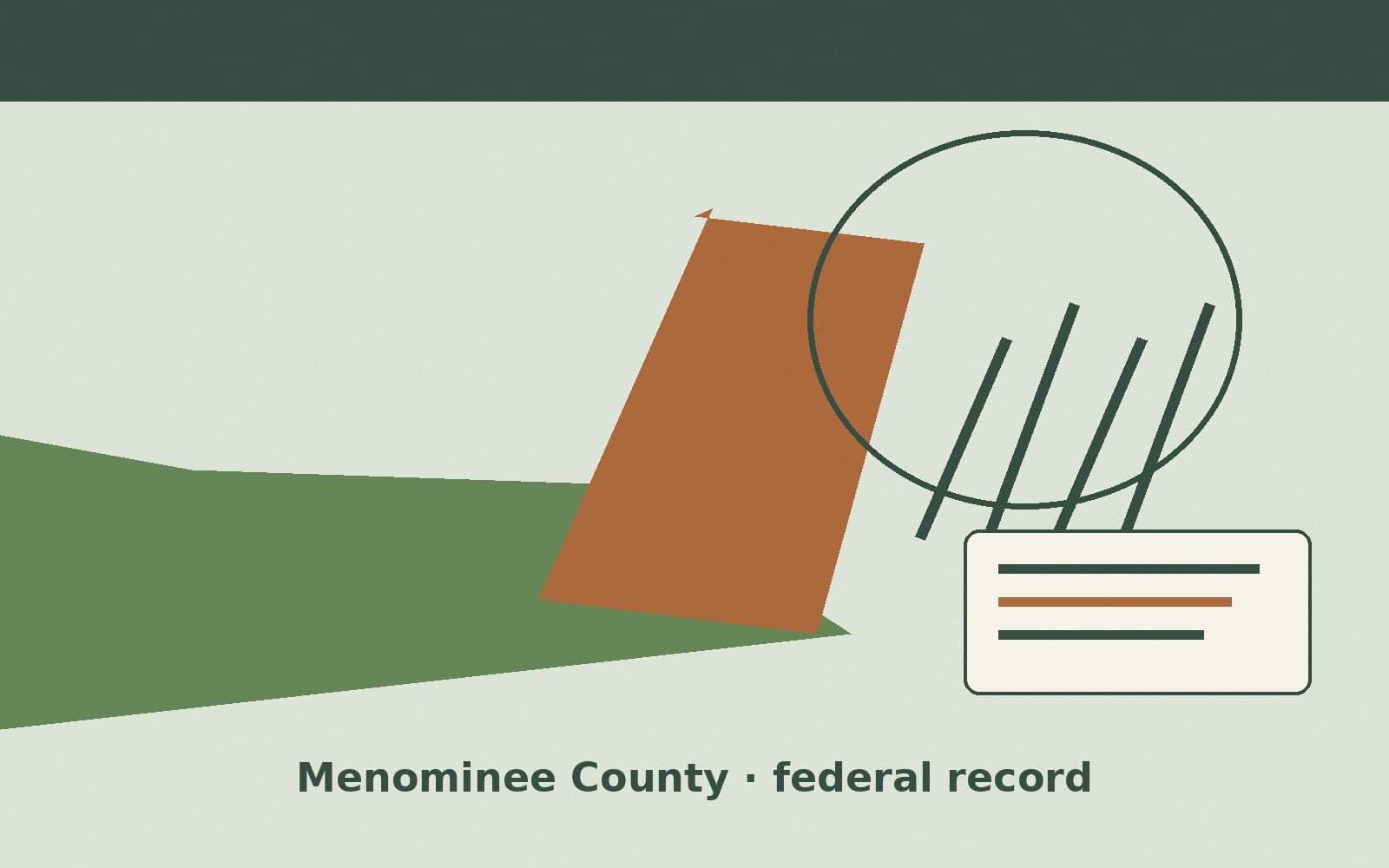 Public notice. Menominee County, Wisconsin, has a federal award on the public books. On September 29, 2026, the Department of Justice recorded a purchase order of $17,824.83. The o