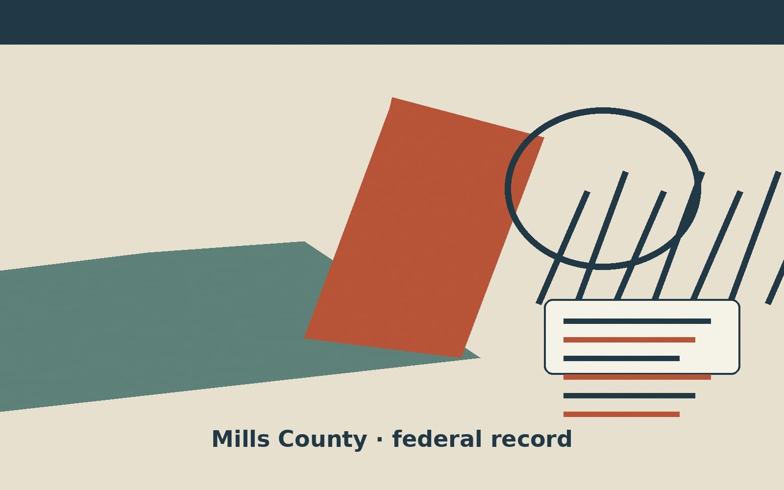 Public notice. Mills County, Iowa, has a federal award on the public books. On August 12, 2026, the Department of Education recorded a formula grant of $38,478. The office on the r