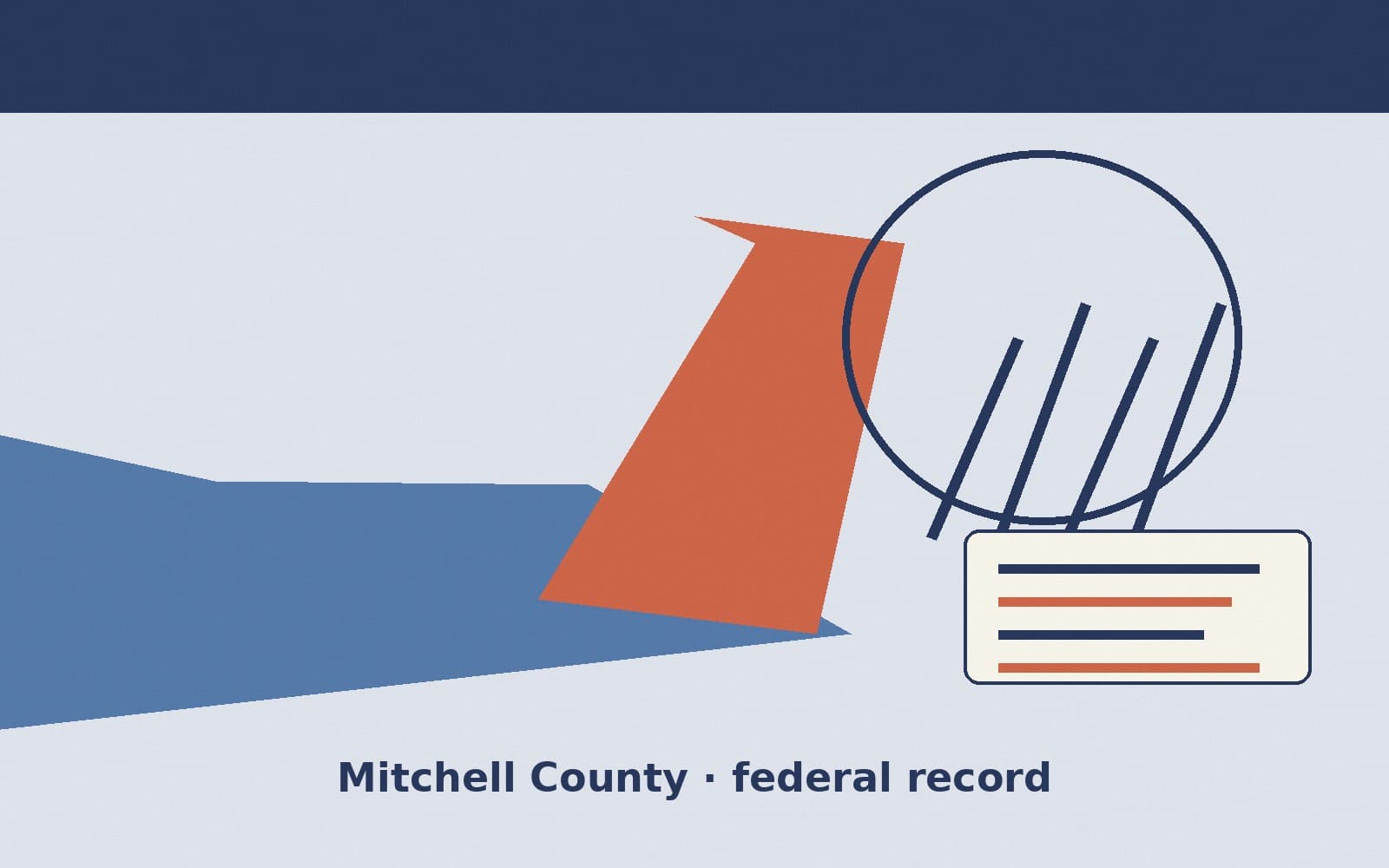 Public notice. Mitchell County, Iowa, has a federal award on the public books. On July 2, 2026, the Department of Defense recorded a delivery order of $280,235. The office on the r