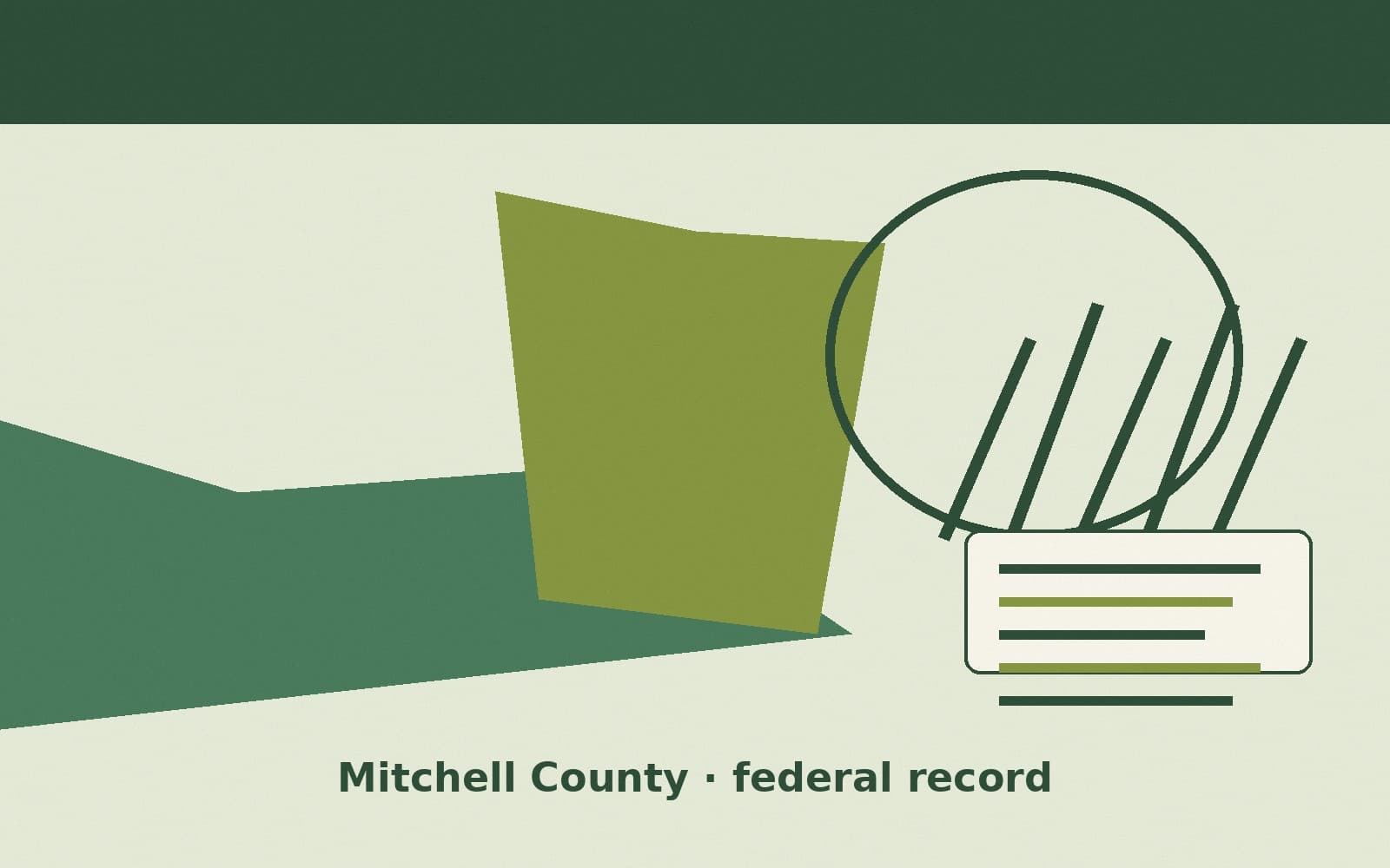 Public notice. Mitchell County, Kansas, has a federal award on the public books. On September 1, 2026, the Department of the Interior recorded a definitive contract of $1,477,602.