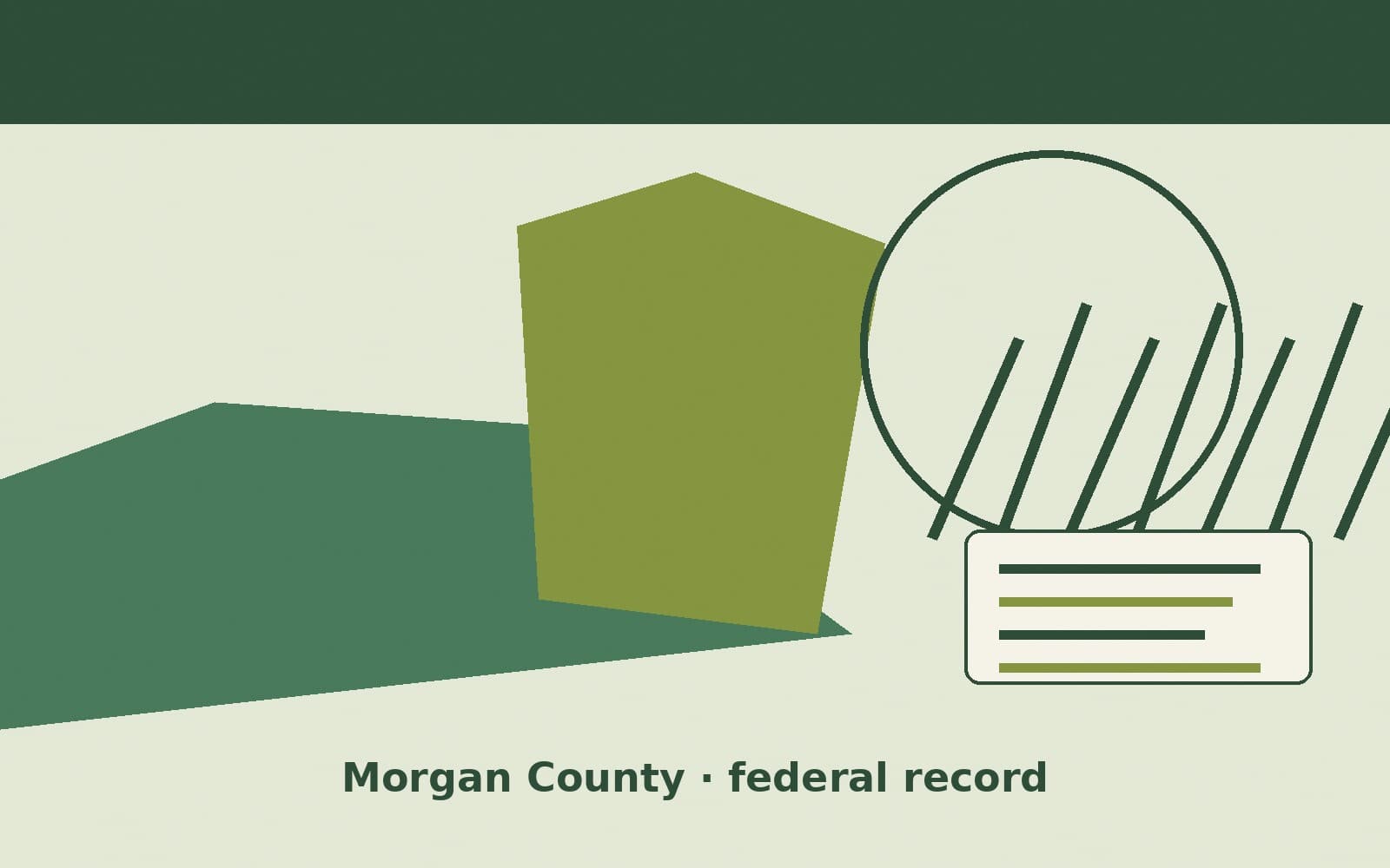 Public notice. Morgan County, Alabama, has a federal award on the public books. On September 24, 2026, the Department of the Interior recorded a purchase order of $4,112. The offic