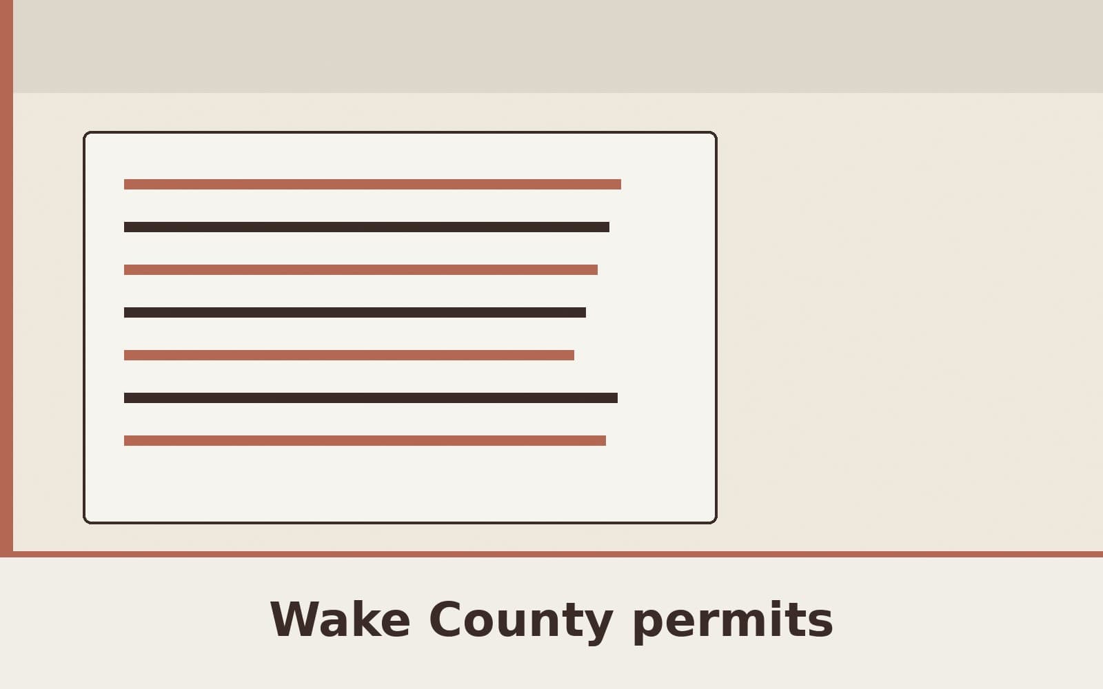 Public notice. Wake County's building-permits map lists 55 permits with an issue date from September 27, 2026, through October 3, 2026. The newest issue date in that set is October