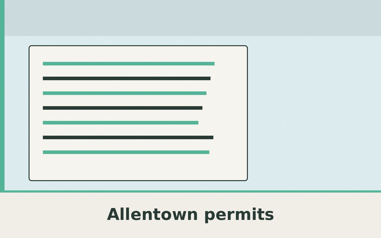 Public notice. Allentown's current building-permits service lists 68 permits with an issue date from September 27, 2026, through October 3, 2026. The newest issue date in that set