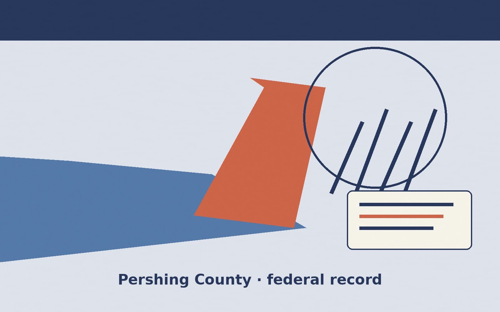 Public notice. Pershing County, Nevada, has a federal award on the public books. On September 23, 2026, the Department of the Interior recorded a blanket-purchase call of $65,330.