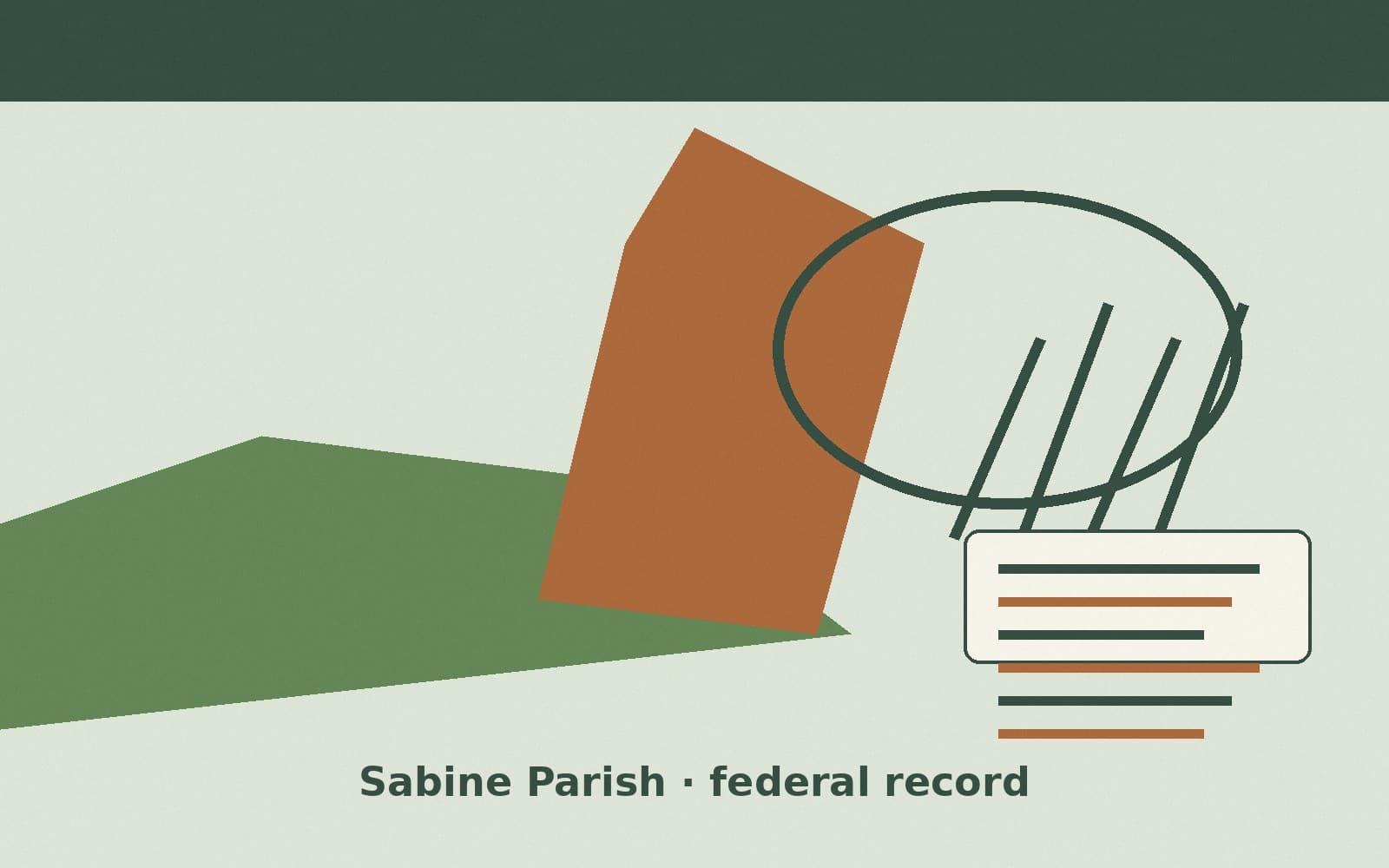 Public notice. Sabine Parish, Louisiana, has a federal award on the public books. On October 1, 2026, the Department of Justice recorded a delivery order of $56,100. The office on