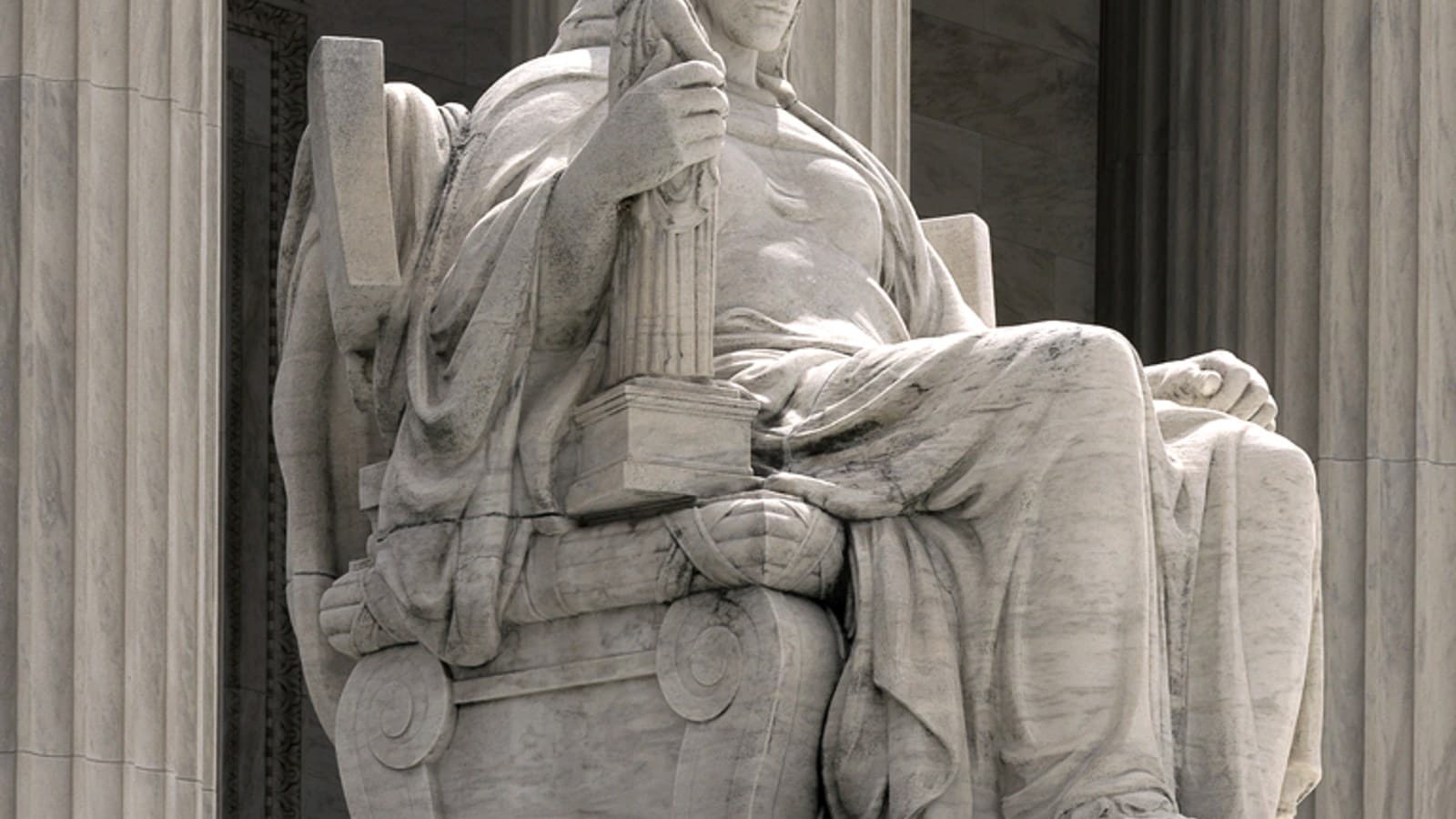 Contemplation of Justice, the statue by James Earle Fraser on the Supreme Court Building's main steps (file photo).
