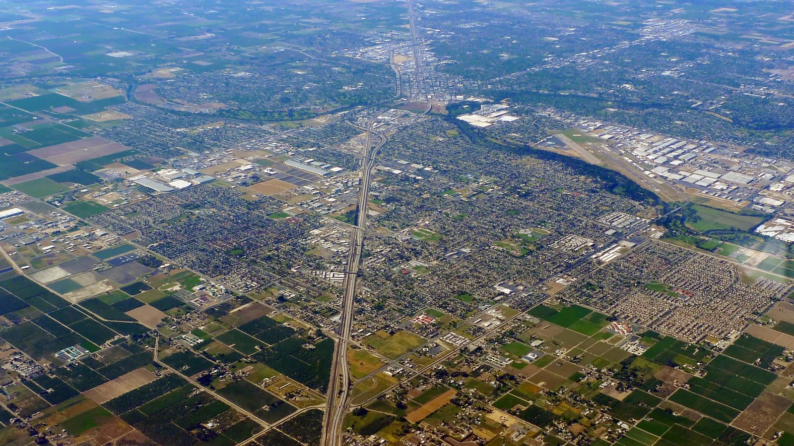 Aerial view of Modesto and Ceres in Stanislaus County, California (file photo, illustrative).