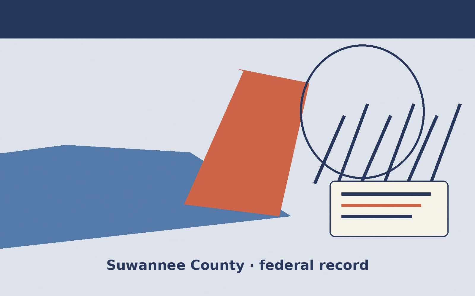 Public notice. Suwannee County, Florida, has a federal award on the public books. On September 28, 2026, the Department of Justice recorded a purchase order of $58,416.25. The offi