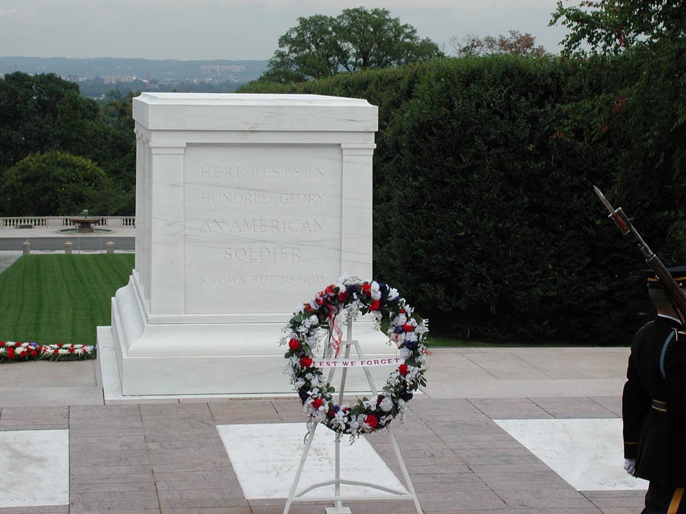 The Tomb of the Unknown Soldier at Arlington National Cemetery